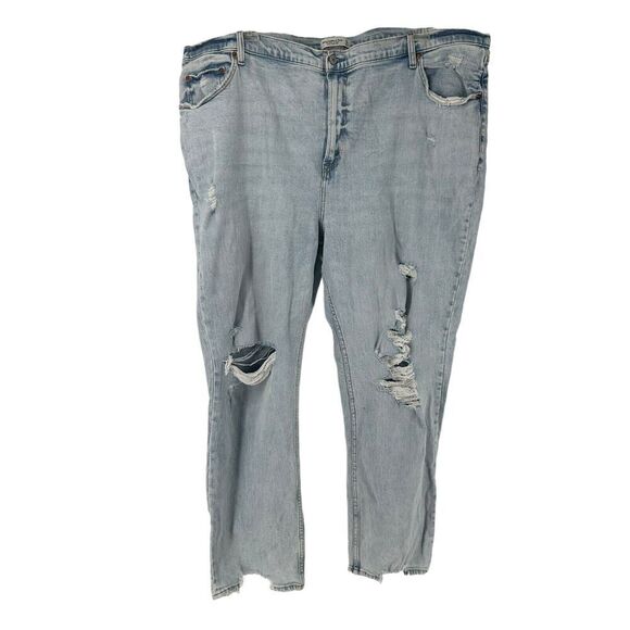 Abercrombie Curve Love Ankle Straight Ultra High Rise Size 37 24L Light Wash - Picture 1 of 10